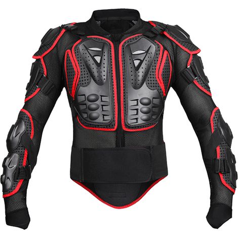 Veste de protection pour moto, armure complète, résistante aux chocs, réglable, respirante, équipement de protection de la colonne vertébrale pour motocross ATV L (1/5)