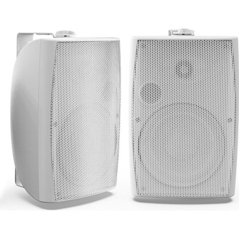 8 Pouces 600W Haut-Parleur Bluetooth extérieur, étanche Enceintes d'extérieur, Haut-Parleur Mural résistant avec Paire TWS  Convient aux Grands espaces (Blanc) (1/5)