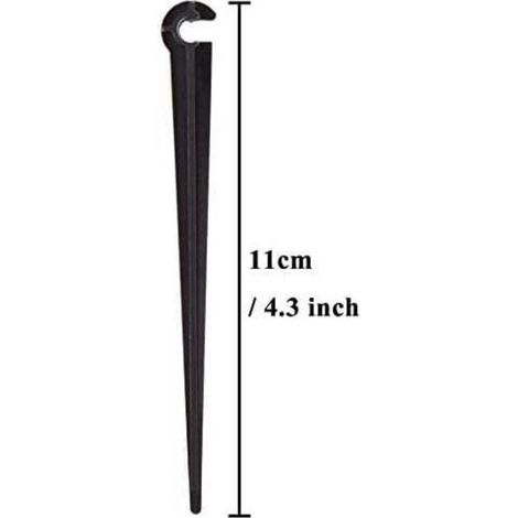 100 Piquets Support Tuyau Irrigation Goutte à Goutte, Clips Fixation Tube Plastique pour Jardin