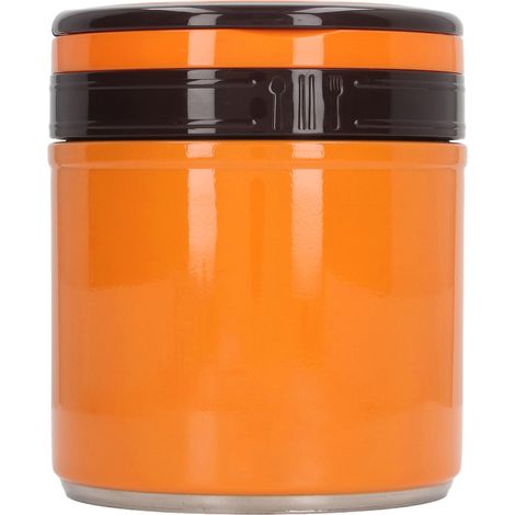 Thermos isotherme en acier inoxydable 304 style japonais, forme ronde, conteneur alimentaire vide pour déjeuner 1.2L orange, idéal pour les professionnels (1/5)