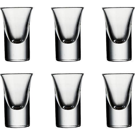 Verre À Liqueur - Verre À Whisky Et Tequila - Base Épaisse Transparent - 6 Pièces (1/5)