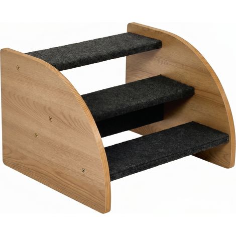 Escalier pour animaux à marches antidérapantes pour chats et chiens, avec base stable et larges plateformes, idéal pour canapé, lit ou fenêtre CHICFURN (1/5)