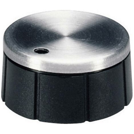 Tête de bouton rotatif OKW A1624260 aluminium, noir (Ø x H) 24 mm x 12.4 mm 1 pc(s) D94823 (1/4)