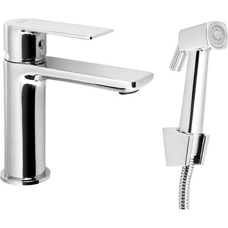 Mitigeur de lavabo avec douche de bidet, chromé (1/5)