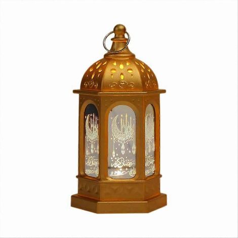 Lanterne Ramadan Décorative Eid Moubarak Veilleuse Nocturne Orientale, Ornement Fête Lumineux pour Maison, Modèle J (1/5)