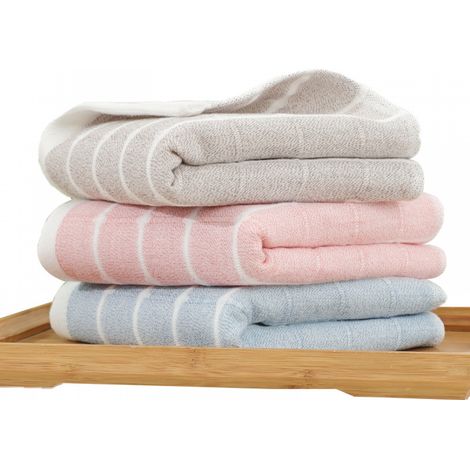 Serviettes de gym 33 x 76 cm, lot de 3, petites serviettes de bain en coton pour le yoga, la piscine, les cheveux et le spa (1/5)