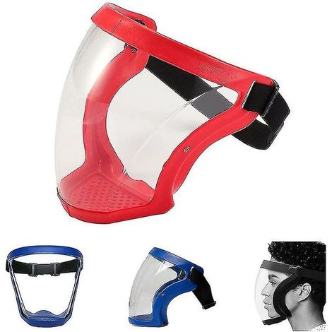 Bouclier de protection complet visière Hd masque complet transparent vaporisateur transparent résistant aux éclaboussures couverture respirante thinde (1/4)
