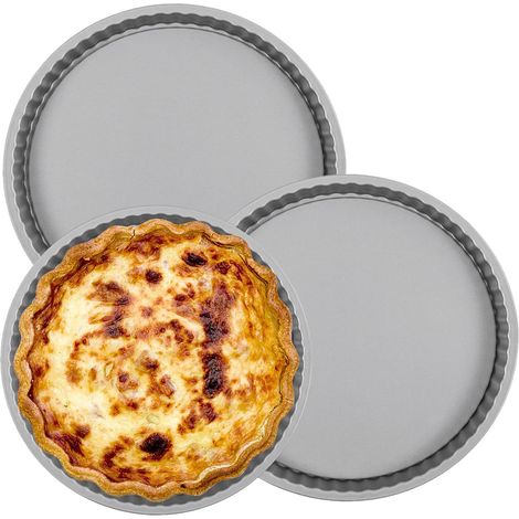 1 x Round Quiche Flan Tin (23.5cm) With Non-Stick Coating & Exceptional Release