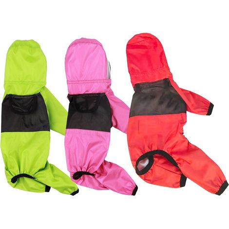 Imperméable rouge XL pour chien, imperméable avec chapeau transparent, fournitures pour animaux de compagnie