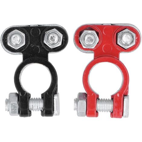 DEESSE SHOP-Generic Connecteurs de Borne de Batterie, Connecteur de Borne de Batterie de Voiture 2pcs Aluminium ALLIAGE CAR Terminal de Installation Facile pour la Voiture. (1/5)