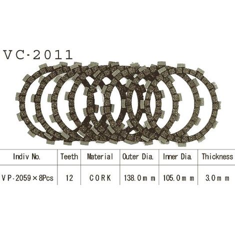 Kit Disques d'Embrayage Garnis Cross Yz 125 1993/2007