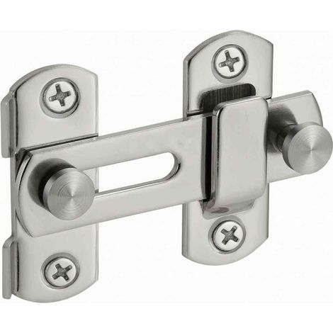 Latch Pour Porte Coulissante - Verrou À Glissière En Acier Inoxydable - Pour Portes, Armoires À Vin, Salle De Bain, Garage, Extérieur - 102 mm - Argent (1/5)