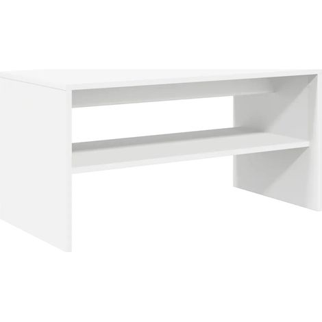 Meuble TV polyvalent design moderne 80 x 40 x 40 cm grand espace de rangement en bois d'ingénierie blanc (1/5)