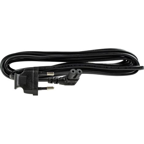Netzkabel 1,5 m Eurostecker auf Typ C7 schwarz 230 V 2,5 A (1/3)