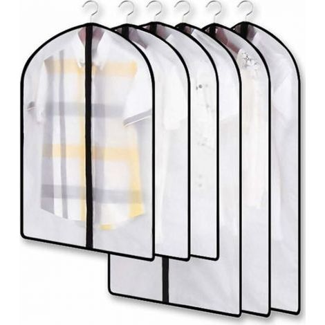 Transparenter, mottensicherer Kleidersack, staubdichtes Kleidersack-Set, ideal zur Aufbewahrung von Kleidung, Hemden und Anzügen im Kleiderschrank (1/5)