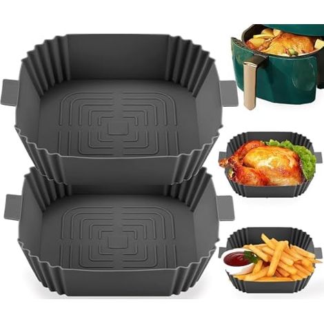Silikon Backform Für Heißluftfritteuse-Silikonform Für Heißluftfritteuse Backpapier Zuschnitte Airfryer Zubehör Silikonbackformen Air Fryer Aus Silikon Accessories Silikoneinsatz Zubehör (1/5)