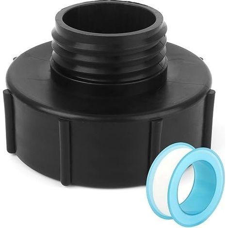 IBC Adaptateur S100x8 à Réduction S60x6 avec Ruban PTFE, Robinet Cuve 1000L Adaptateur de Réservoir IBC pour Vanne de Baril de Réservoir d'eau de Pluie (1/5)