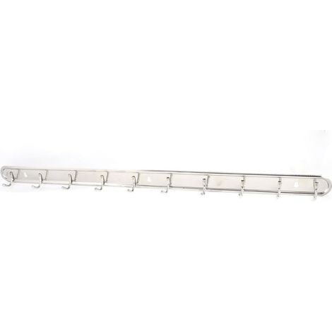 Edelstahl Handtuch Hat Fell 10Haken Wandhalterung Rack Aufhänger DE (1/2)