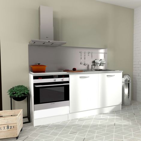 Cocina Modular Eko Color Blanco Mate 3 Muebles Inferiores 180 cm (1/5)
