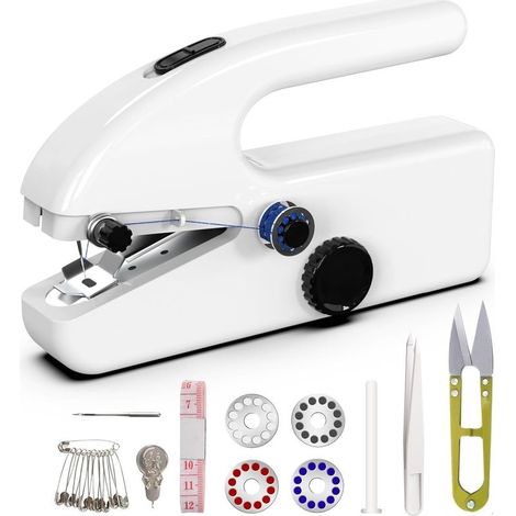 Handheld Sewing Machine, Two Dear, Mini Sewing Machine, Easy to Use and Quick to Sew Suitable for Clothing, Fabric, DIY Home Travel Electric Handheld Sewing Machine for Beginners (1/5)