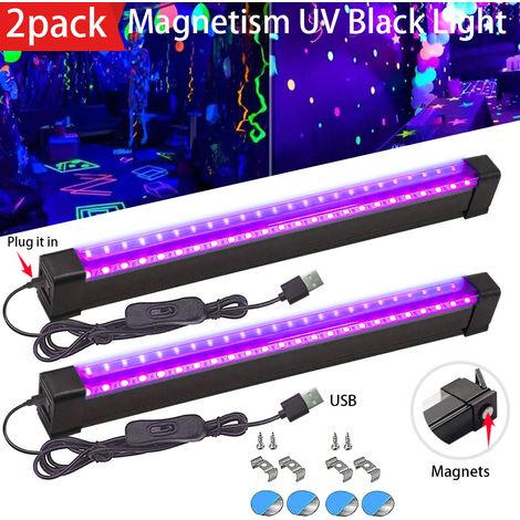 2pcs - led UV tube de lumière violette - lampe d'ambiance - 24led - 5W (1/5)