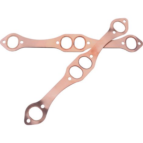 Suitable for Chevrolet SBC oval port copper exhaust manifold gaskets 327 305 350 383 (1/4)