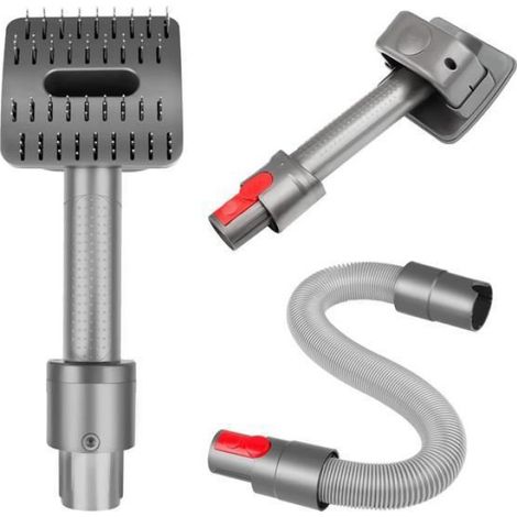 Brosse À Poils - Tête De Brosse En Acier Inoxydable Anti-statique - Pour Chiens Et Chats - Compatible Avec Aspirateurs Sans Sac V12 V11 V10 V8 V7 - 1 Pièce (1/5)