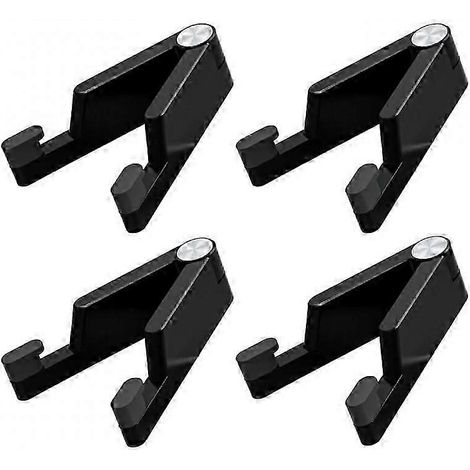 Lot de 4 supports universels pour téléphone, mini support en aluminium pliable, fixation de bureau, accessoires pour téléphone, noir (1/5)