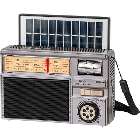 Tragbares analoges Solar-FM-Radio Kruger&Matz Bluetooth AUX wiederaufladbarer Akku (1/5)