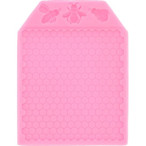 Silikonform in Wabenform für Schokolade und Zuckerpaste, DIY-Backdekorationszubehör – Rosa (1/5)