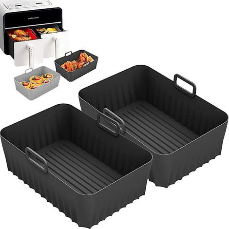 2er-Pack Airfryer-Zubehör – Silikonform für Ninja Foodi AF400EU/AF300EU 9,5 l, kompatibel mit Instant Pot (1/5)
