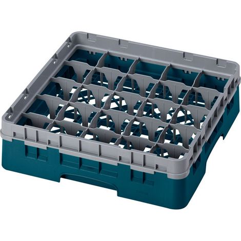 Casiers de lavage haut max 9.2 cm - 50 x 50 x 14.3 cm - vert - Lot de 5 - Cambro
