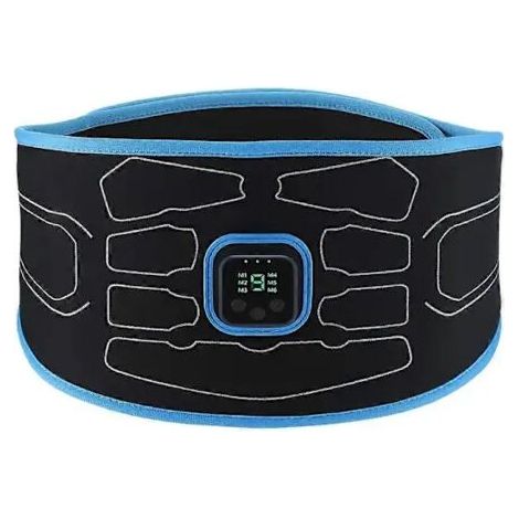 Ceinture d'électrostimulation abdominale (EMS), stimulateur musculaire pour le fitness et le remodelage corporel, unisexe, bleue-AquaForge (1/4)