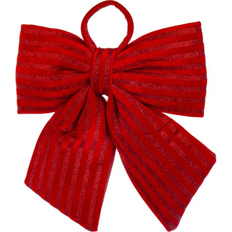 Nœud de Noël en tissu rouge 37x35x5 cm (1/5)