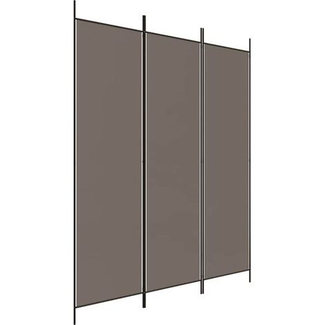 Paravent 3 Panneaux Anthracite 150x200 cm en Tissu (1/5)