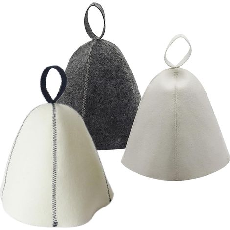 Jiajia AI, Ensemble de 3 chapeaux de sauna en feutre pour jardin, terrasse et extérieur (1/5)