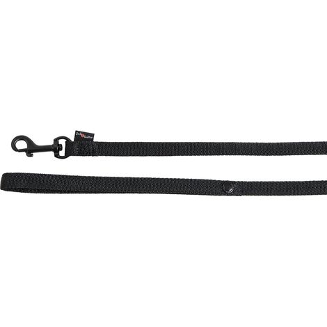 Laisse pour Chien, Modèle Comfort Tube Nylon, Couleur Noir, Taille 25 mm x 122 cm