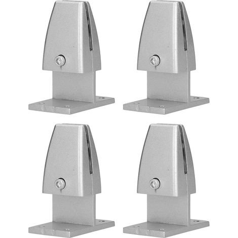 Séparateurs De Bureau, Support De Partition en T, Panneau De Confidentialité De Bureau, 4pcs Pince De Déflecteur D'écran De Bureau De Type T en Alliage D'aluminium Argent Support (1/5)