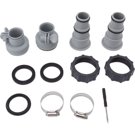 Adaptateur de remplacement pour tuyau de piscine avec collier pour pompes à raccord fileté (1/5)