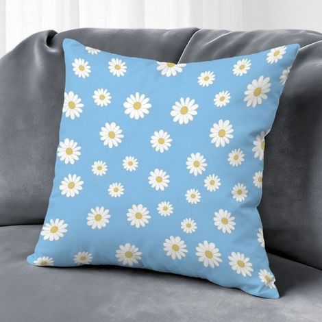 Housse de coussin fleurs été, décoration canapé maison,45×45cm (1/5)