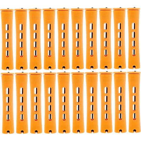 Lot de 20 bigoudis, rouleaux plastique, fixation élastique, sans chaleur, pour salon et maison (1/5)