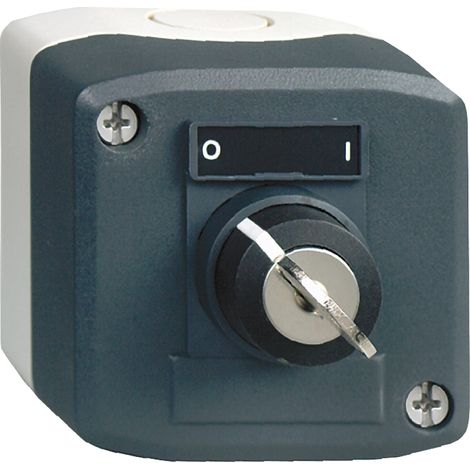 boite à bouton - harmony xal - 1 bouton tournant - a clé - 1f+10 - schneider electric xald144e (1/4)