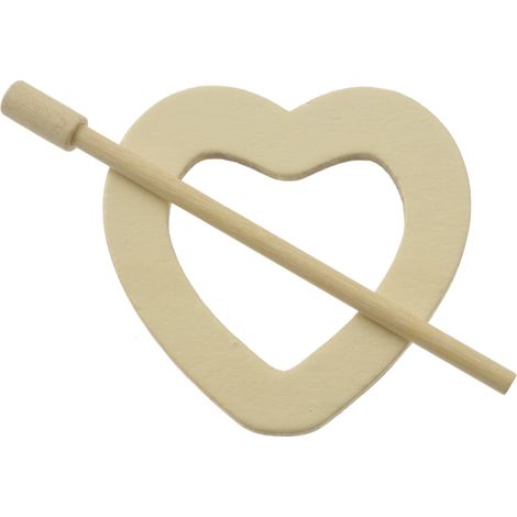 fermatende cuore cm9 in legno sbiancato.