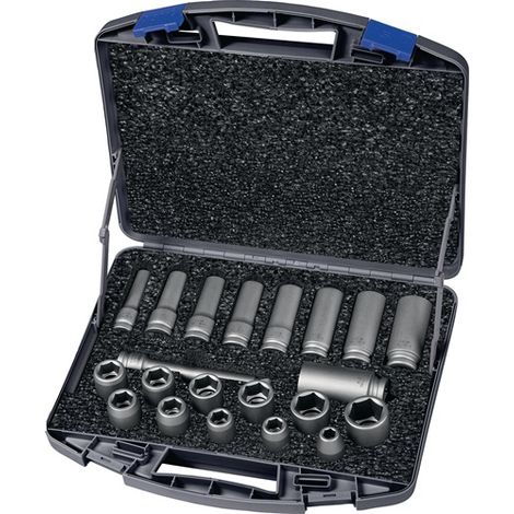ASW juego de llaves de vaso 720 KLS 21 OL 21 piezas 1/2" cortas y largas hexagonales - 173803 (1/3)