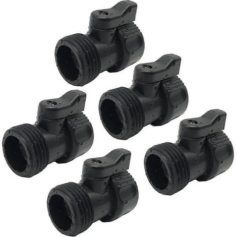 Raccord fileté 3/4'' pour robinet d'arrêt de tuyau d'arrosage en plastique (1/5)