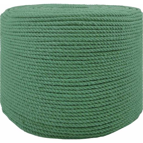 vidaXL Spago di Cotone 4 mm 50 m Verde 100% Cotone (1/5)