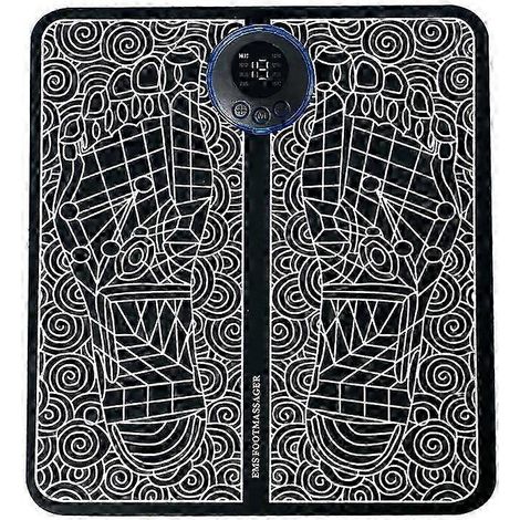 Filiyano-Tapis de massage EMS pour les pieds - Appareil de massage pliable pour les pieds et les mollets, doté de 8 modes et de 19 niveaux d'intensité (1/5)