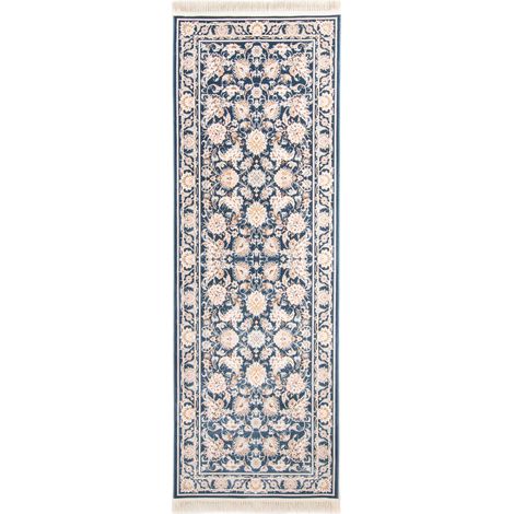 Tapis persan Aryana - 400x100cm, Rectangular - 100% Acrylique - Tissé - Bleu (1/5)