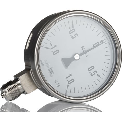Manomètre RS PRO, -1bar à 1bar, Ø cadran 100mm ( Prix pour 1 ) (1/5)