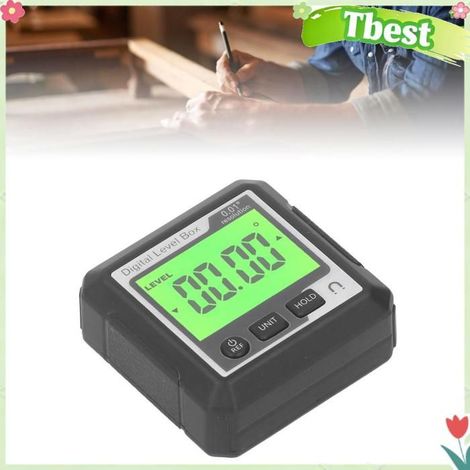 Jauge d'angle numérique - TBEST - Portable - Aimanté - Mesure angle et niveau - Noir (1/5)